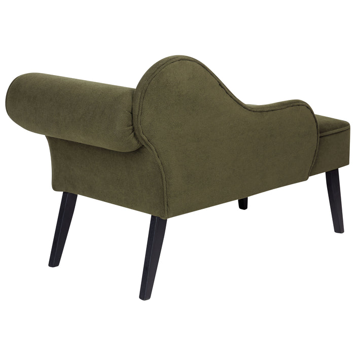 Beliani-BIARRITZ-Chaise longue-Olijfgroen-Rechtszijdig-Polyester