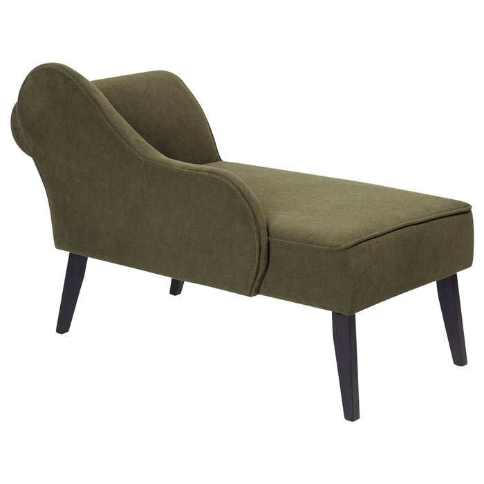 Beliani-BIARRITZ-Chaise longue-Olijfgroen-Rechtszijdig-Polyester