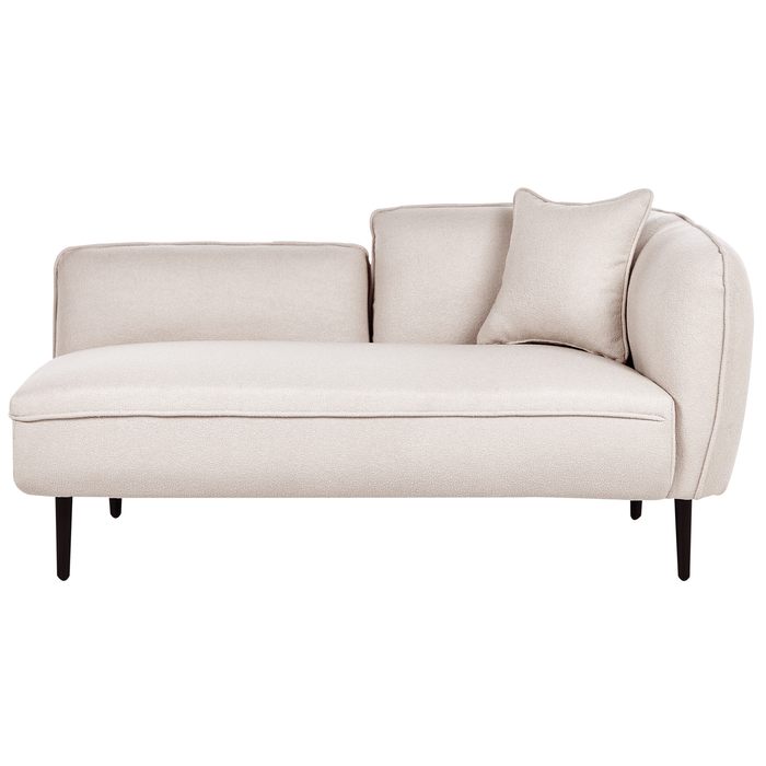 Beliani - CHEVANNES - Chaise longue - Lichtbeige - Bouclé