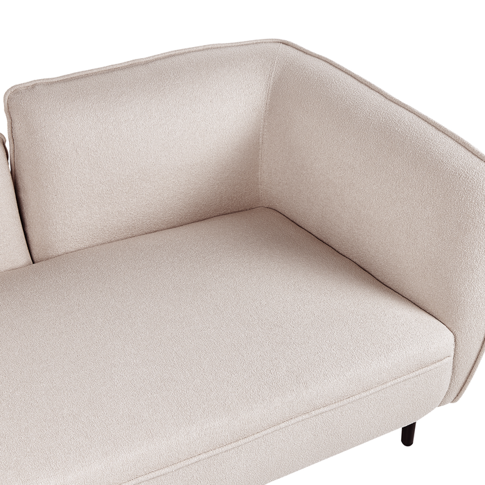 Beliani - CHEVANNES - Chaise longue - Lichtbeige - Bouclé