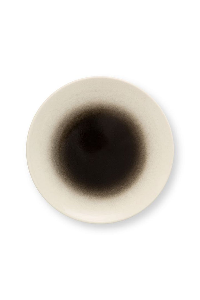 vtwonen Dinerborden - Set van 2 Borden- Zwart Gradient - 25.5 cm