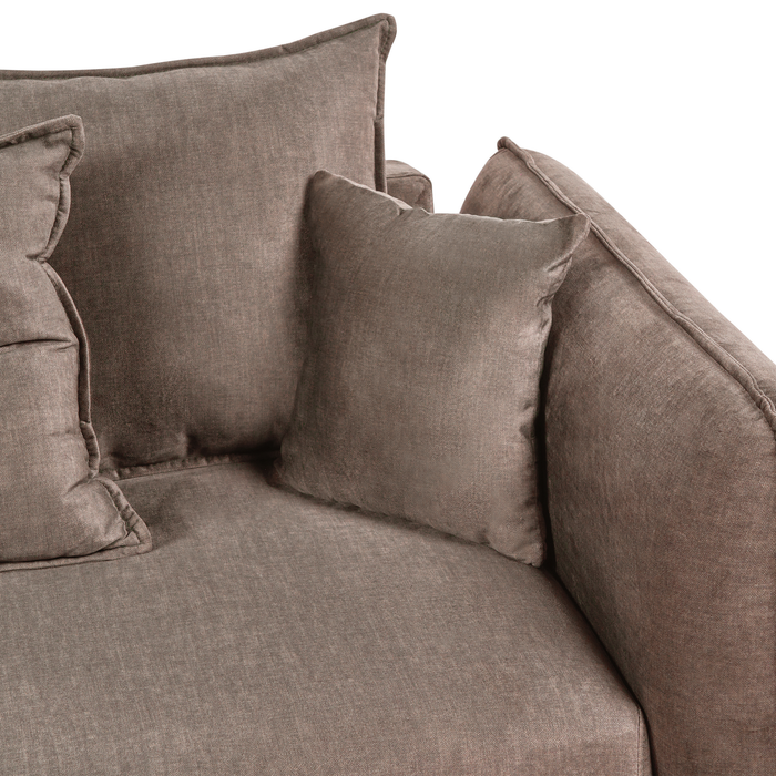 Beliani - VALLANES - Slaapbank met opbergruimte - Lichtbruin - Fluweel