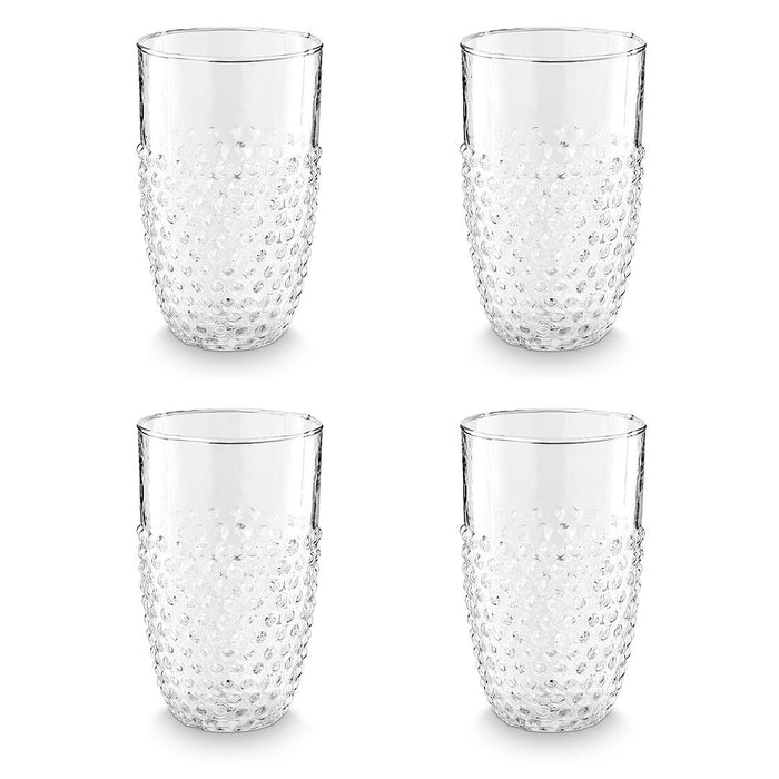 vtwonen Longdrinkglazen Dots - Glazen - Set van 4 Drinkglazen - 400 ml