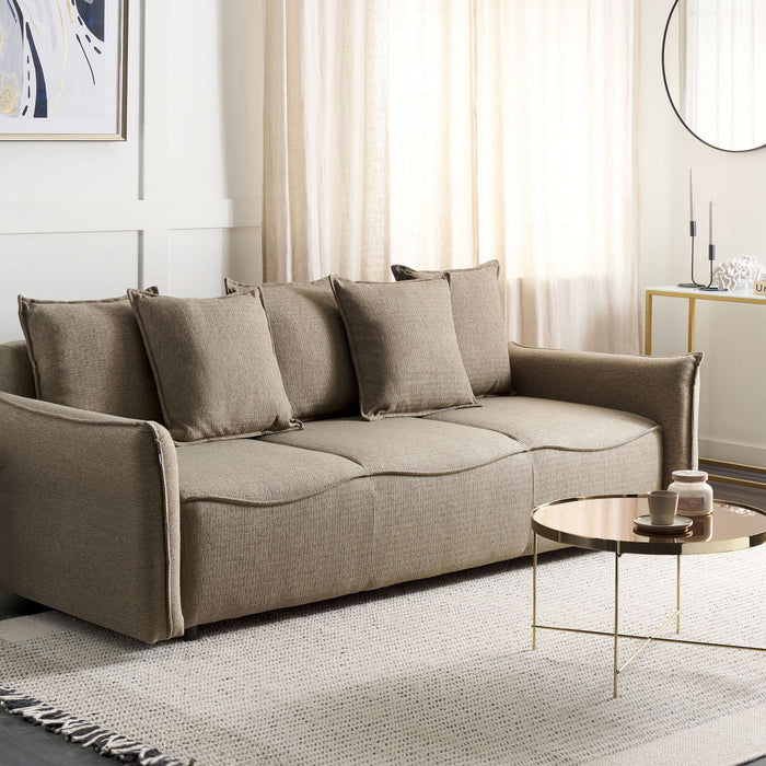 Beliani - KRAMA - Slaapbank - Bruin - Polyester