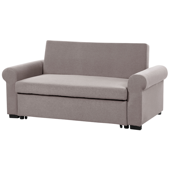 Beliani - SILDA - Slaapbank - Lichtbruin - Polyester