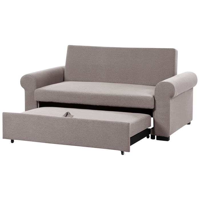 Beliani - SILDA - Slaapbank - Lichtbruin - Polyester