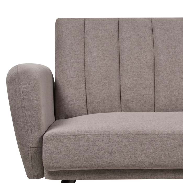 Beliani - VIMMERBY - Slaapbank - Lichtbruin - Polyester