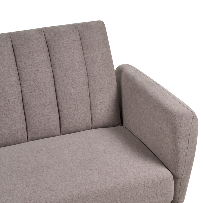 Beliani - VIMMERBY - Slaapbank - Lichtbruin - Polyester