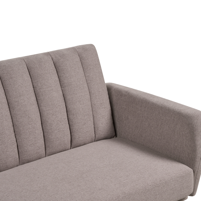 Beliani - VIMMERBY - Slaapbank - Lichtbruin - Polyester