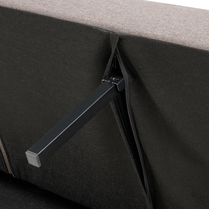 Beliani - VIMMERBY - Slaapbank - Lichtbruin - Polyester