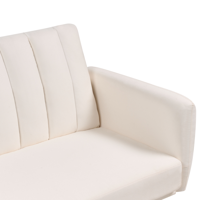 Beliani - VIMMERBY - Slaapbank - Lichtbeige - Polyester