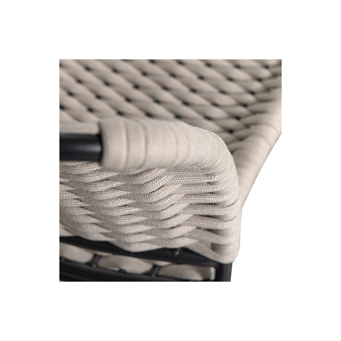 WOOOD Taku Tuinstoel Zonder Armleuning - Polyester - Zand -Set van 2