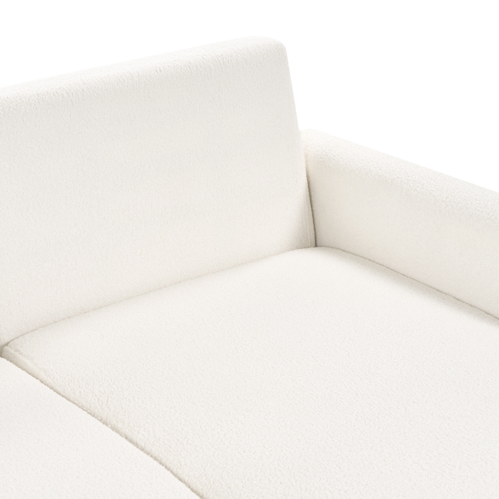 Beliani - SIRO - Slaapbank - Gebroken wit - Linkszijdig - Bouclé