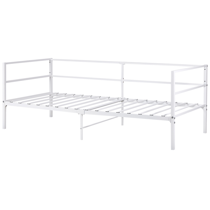 Beliani - BATTUT - Eenpersoonsbed - Wit - 90 x 200 cm - Metaal