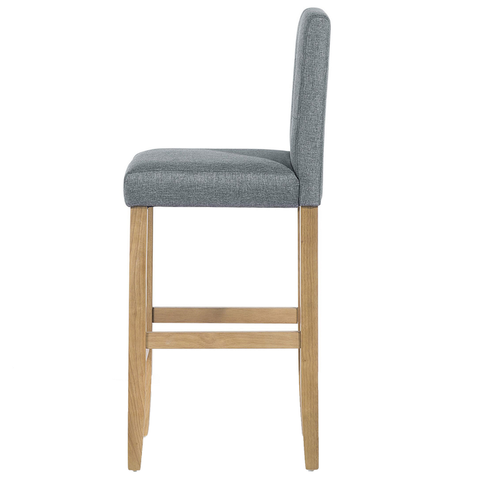 Beliani - MADISON - Barkruk - Grijs - Polyester