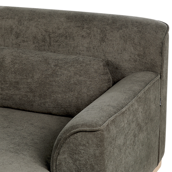 Beliani - SIMOS - Hoekbank - Donkergroen - Linkszijdig - Corduroy