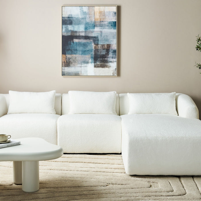 Beliani-SVANSELE-Driezitsbank-Gebroken wit-Linkszijdig-Bouclé