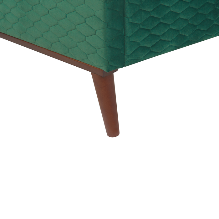 Beliani - BAYONNE - Eenpersoonsbed - Groen - 90 x 200 cm - Fluweel