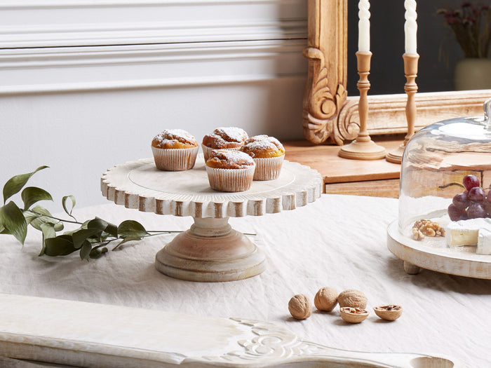 Beliani - MEMFIS - Cakestandaard - Lichthout - Mangohout