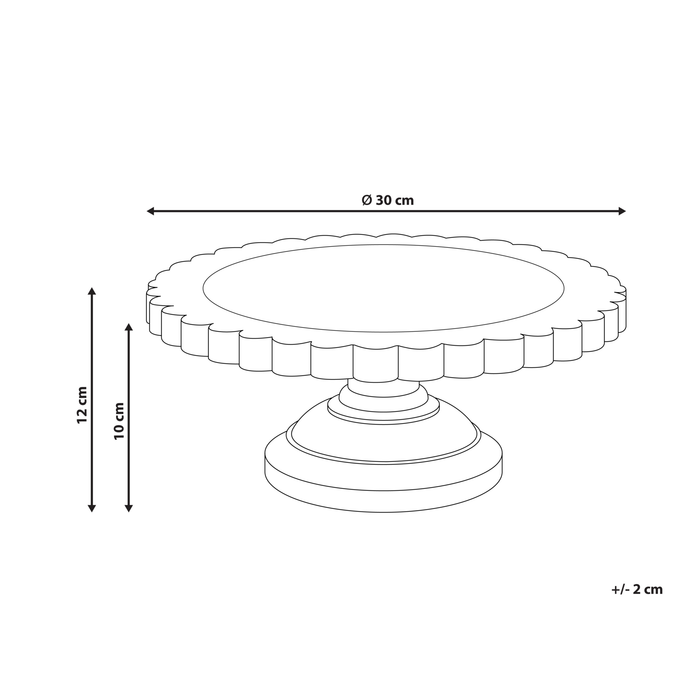 Beliani - MEMFIS - Cakestandaard - Lichthout - Mangohout
