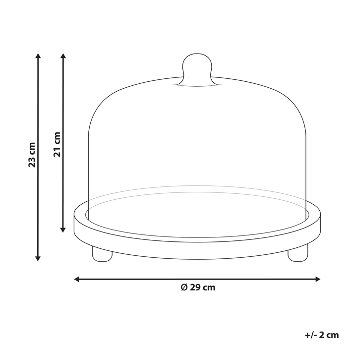 Beliani - FAJUM - Cupcake standaard - Lichthout - Glas