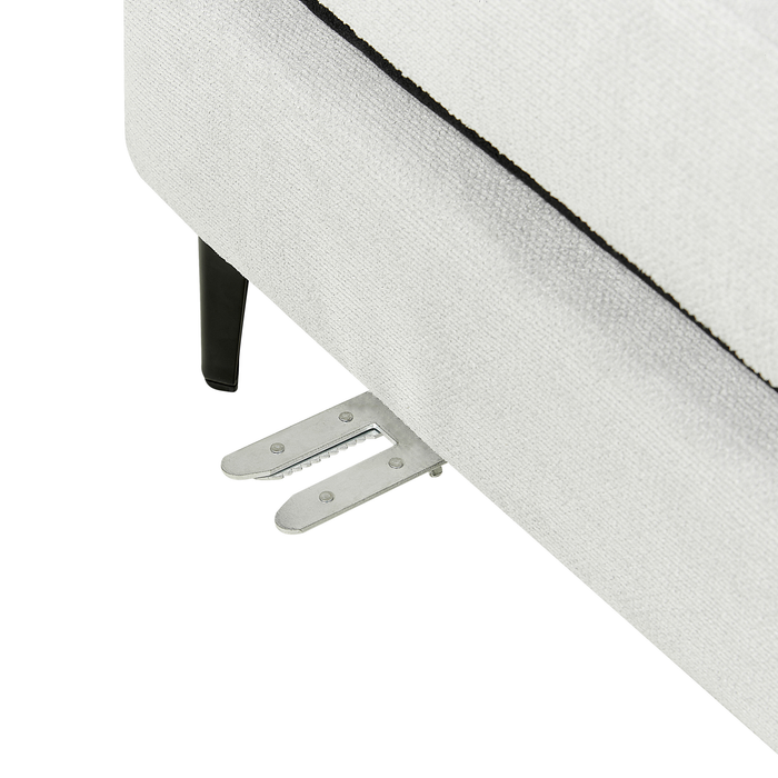 Beliani - MALOY - Hoekbank - Lichtgrijs - Rechtszijdig - Polyester