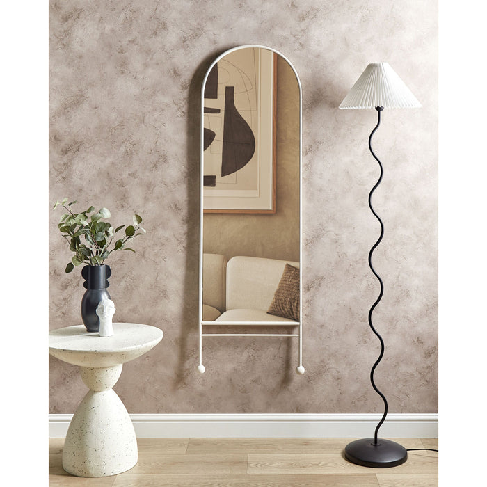 Beliani - JARNAGES - Wandspiegel - Wit - 45 x 145 cm - Ijzer