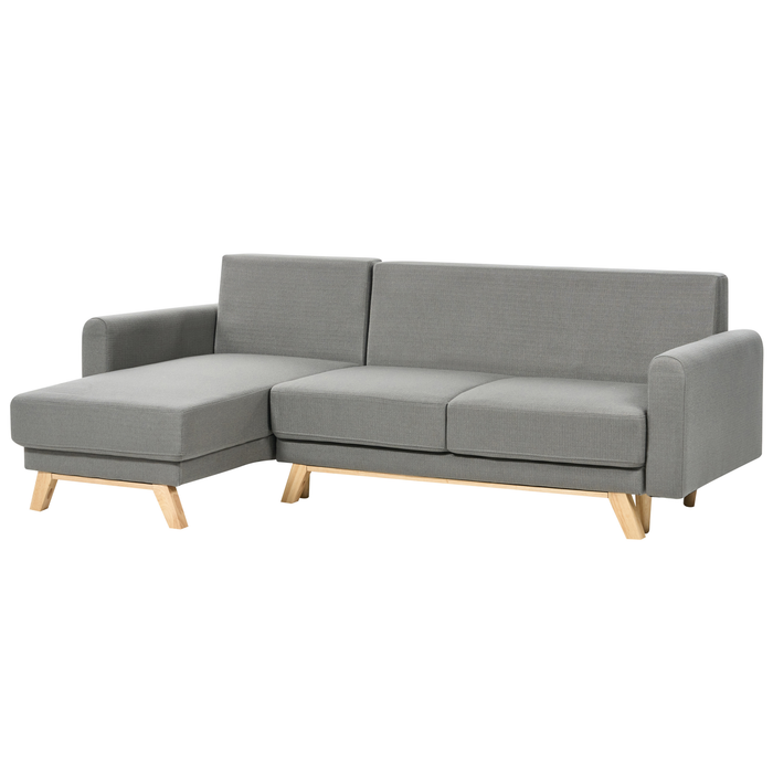 Beliani - SIRO - Slaapbank - Grijs - Rechtszijdig- Polyester