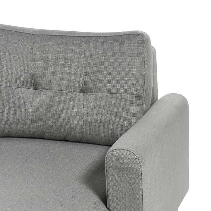 Beliani - SIRO - Slaapbank - Grijs - Rechtszijdig- Polyester