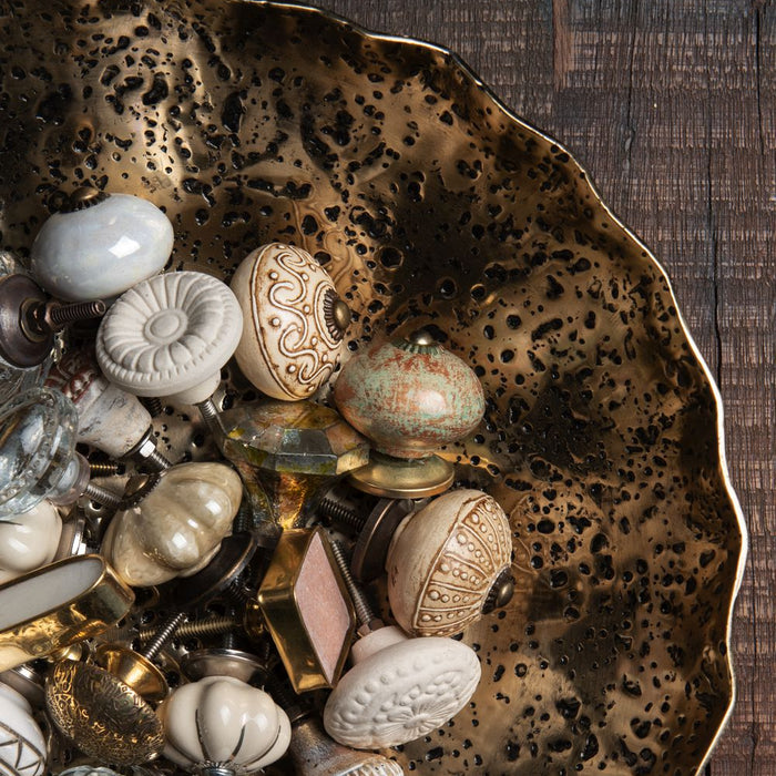 Clayre & Eef Deurknop Ø 4 cm Bruin Beige Keramiek