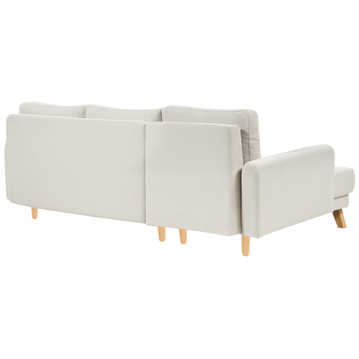 Beliani - SIRO - Slaapbank - Lichtbeige - Rechtszijdig - Polyester