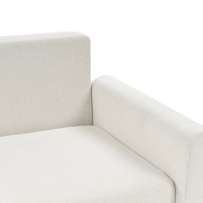 Beliani - SIRO - Slaapbank - Lichtbeige - Rechtszijdig - Polyester