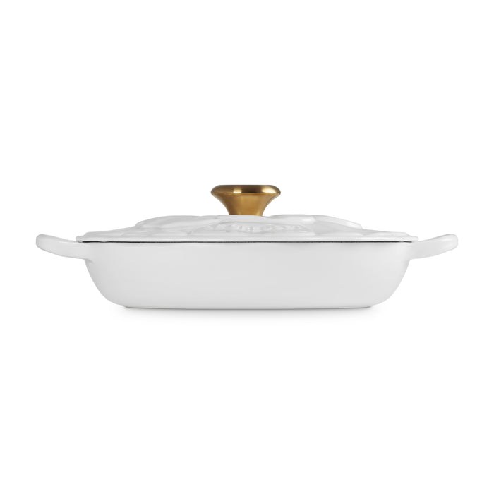 Le Creuset Campagnard Braad/Stoofpan Ø 26 cm - Bloesem - Wit
