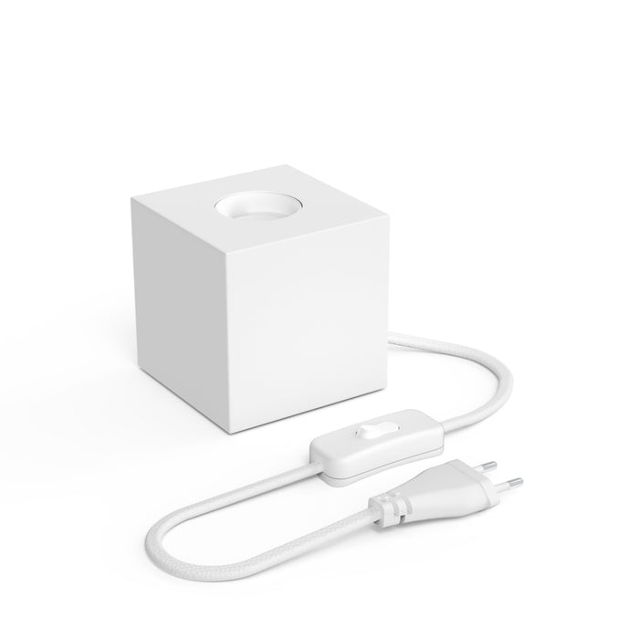 Calex Tafellamp Wit - Metaal - 8x8x8cm (BxHxD)