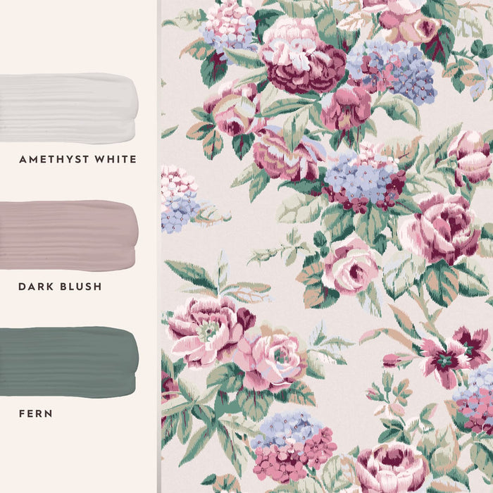 Laura Ashley Pembrey Behang - Bloemen - 10mx52cm - Roze