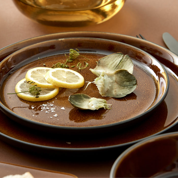 Bitz Ontbijtbord | Dessertbord Gastro Zwart|amber ø 21 cm