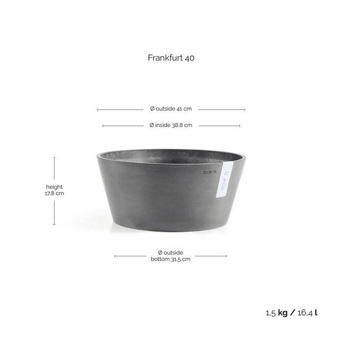 Ecopots Frankfurt 40 Grey