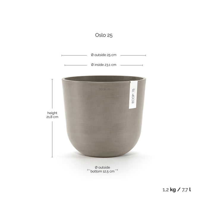 Ecopots Oslo 25 Taupe