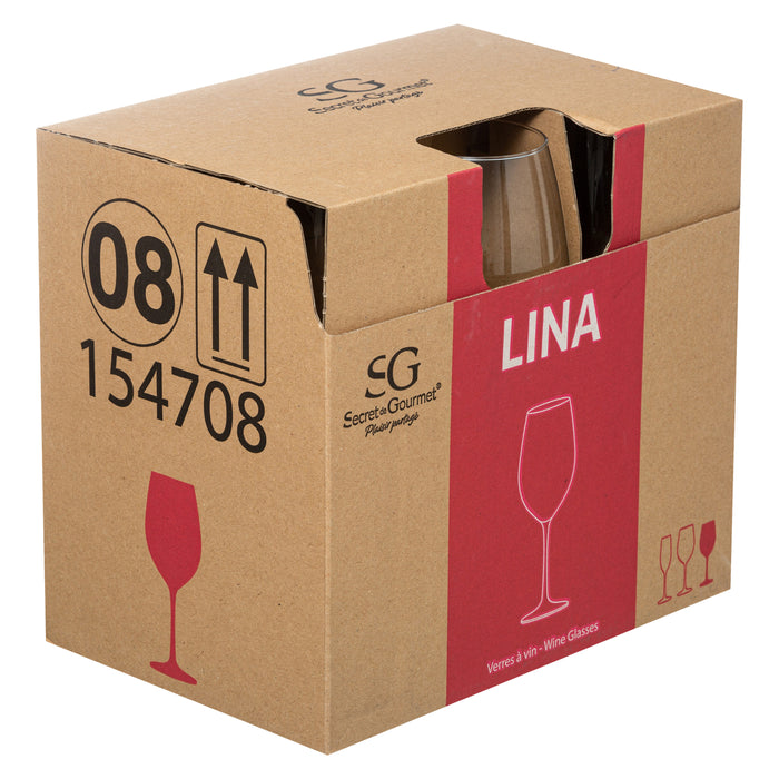 Secret de Gourmet Wijnglazen set Lina - doosje 6x stuks - 41 CL
