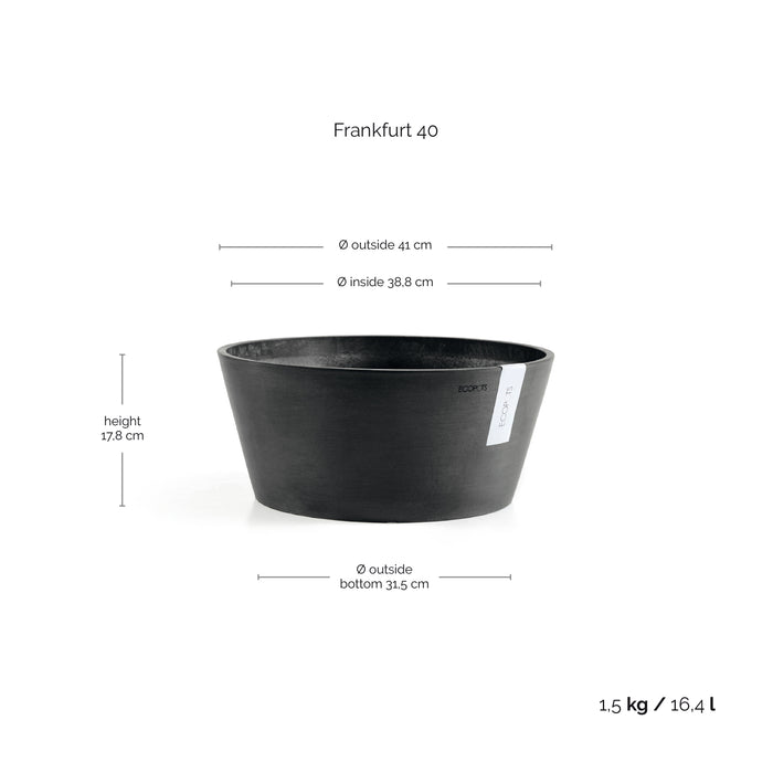 Ecopots Frankfurt 40 Dark Grey