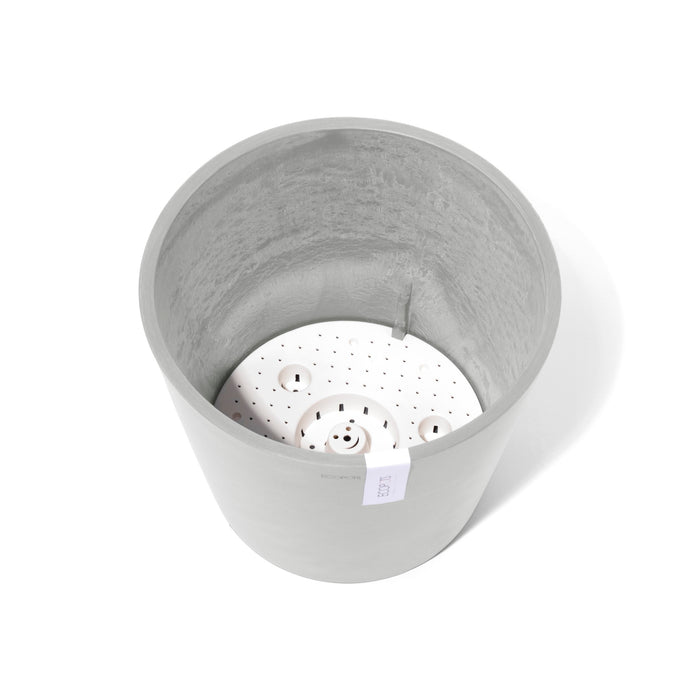 Ecopots Amsterdam 30 + Water Reservoir White Grey
