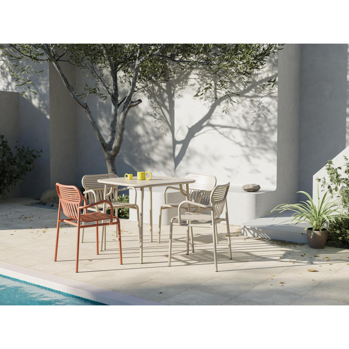 Week-end tuintafel 85x85 met dicht blad blauw