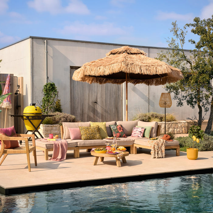 HKliving Parasol Ø 300 cm - Raffia