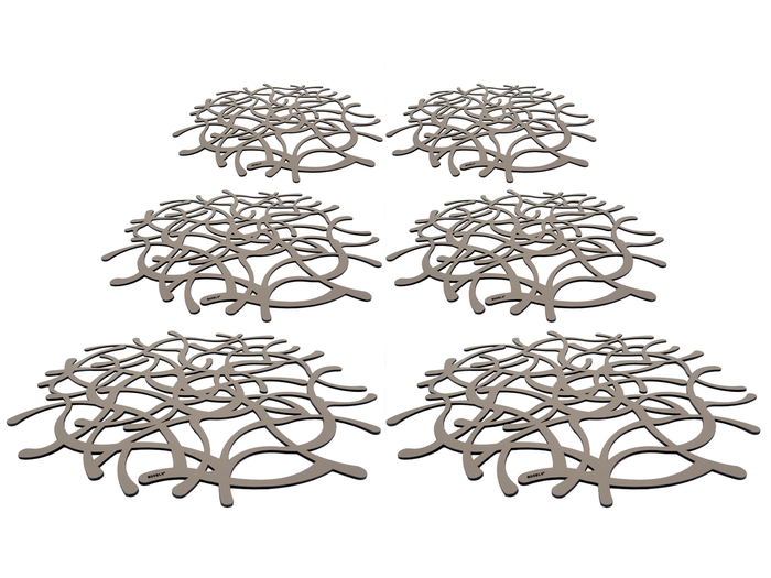 NOOBLU TUMBL onderzetters 15 cm - Clay grey - Set van 2