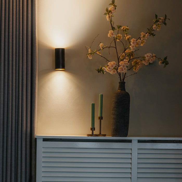 QAZQA Design wandlamp zwart met goud - Sab