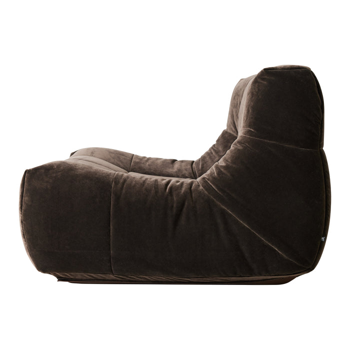 HKliving Lazy Lounge Fauteuil - Royal Velvet Espresso