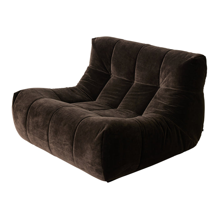 HKliving Lazy Lounge Fauteuil - Royal Velvet Espresso