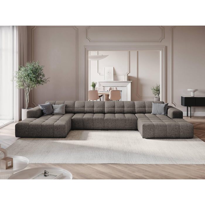 Cosmopolitan Design Chicago U-bank - Chenille - Grijs