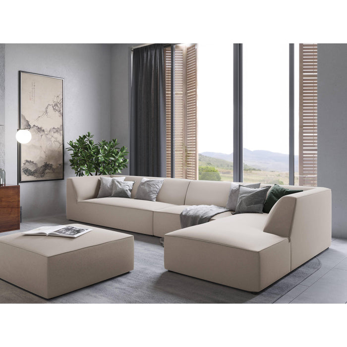 Windsor & Co Sao Hocker - Velvet - Beige