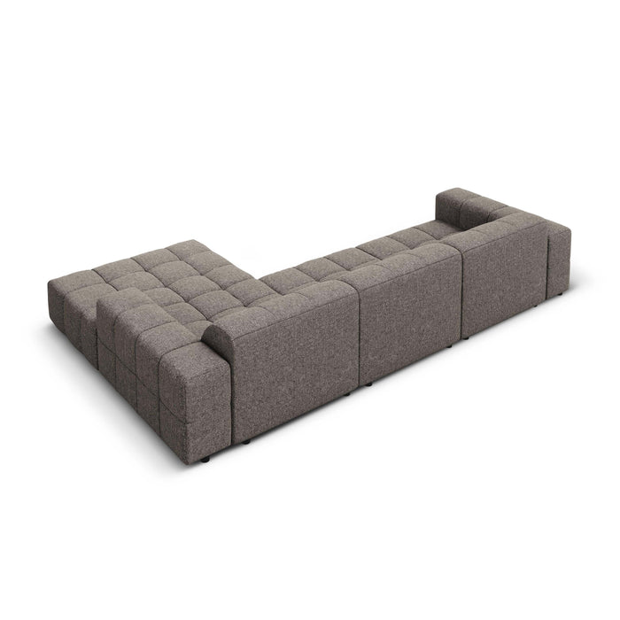 Cosmopolitan Design Chicago Hoekbank met Chaise Longue Rechts - Chenille - Grijs